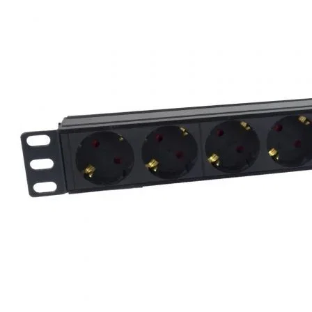 Phasak Regleta para Rack BNS 1518 8 Tomas Schuko Negro